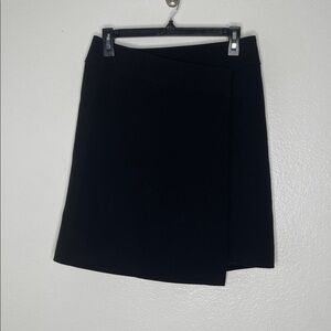 Joseph / Tammy Crepe Black Asymmetrical Wrap Mini Skirt Size 38 US 6